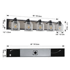 Farmhouse Vanity Light Fixture -Rustic Elegance & Industrial Charm - view 5