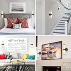 Modern Marble-Effect Wall Sconces -Set of 2 - view 3