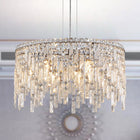 Luxurious Silver Crystal Chandelier -Timeless Elegance & Modern Glamour - view 4