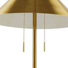 Cylindrical Faux Marble Base Gold Accent Floor Lamp - view 5