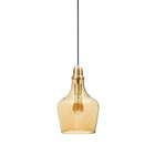 Bell Shaped Glass Pendant, Gold/Amber - view 6