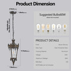Antique Crown Outdoor Hanging Lantern - view 7