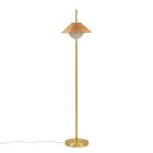 Rattan Weave Shade Floor Lamp, Gold/Natural - view 5