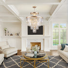 Golden Luxury Crystal Chandelier -Modern Ceiling Light Fixture - view 5
