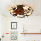 Low-Profile Caged Ceiling Fan with Light - view 1