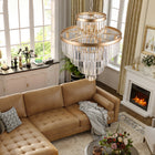 Golden Luxury Crystal Chandelier -Modern Ceiling Light Fixture - view 1