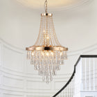 Gold Crystal Chandelier -Large Contemporary Luxury Ceiling Fixture - view 5