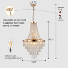 Gold Crystal Chandelier -Large Contemporary Luxury Ceiling Fixture - view 6