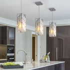 Modern Crystal Pendant Lights -Set of 3 Adjustable Ceiling Fixtures - view 8