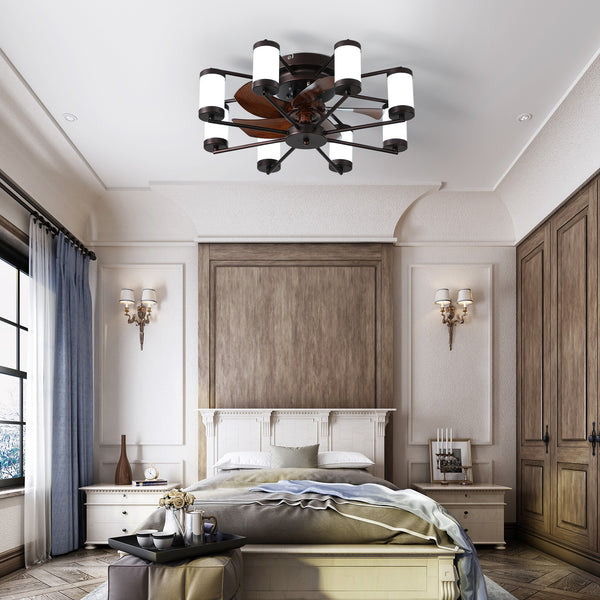 21.7" Low-Profile Ceiling Fan with Dimmable Light