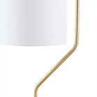 Angular Gold Floor Lamp with White Shade - view 4