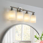 Modern Vanity Bathroom Mirror Light, Frosted White Glass  (Bulb Not Included) - view 5