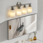 Modern Vanity Bathroom Mirror Light, Frosted White Glass  (Bulb Not Included) - view 6