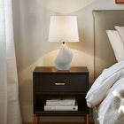 Asymmetrical Ombre Grey Ceramic Table Lamp, Grey - view 1