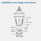 Outdoor Glass Column Headlights - view 8