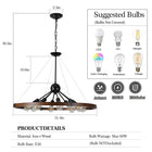 8-Light Retro Farmhouse Chandelier (No Bulbs) - view 7