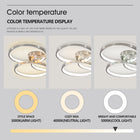 Three-Ring Contemporary LED Ceiling Lamp -Modern Elegance & Soft Illumination - view 5