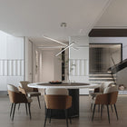 Pendant Lighting Fixture in Silver Integrated LED - view 1