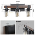 Rustic Vanity Light, Industrial Bathroom Wall Sconce  (No Bulbs) - view 5