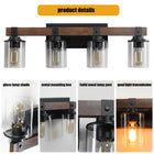 Rustic Vanity Light, Industrial Bathroom Wall Sconce  (No Bulbs) - view 8