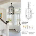 8-Light Lantern Tiered Chandelier - view 8