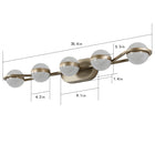 Modern Minimalist Bathroom Vanity Light (Champagne Gold) - view 8