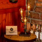 Lámpara de tubo ajustable vintage hecha a mano Steampunk Shadow, luces navideñas - view 4