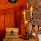 Lámpara de tubo ajustable vintage hecha a mano Steampunk Shadow, luces navideñas - view 5