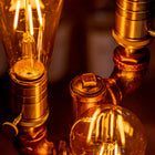 Lámpara de tubo ajustable vintage hecha a mano Steampunk Shadow, luces navideñas - view 7