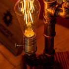 Lámpara de tubo ajustable vintage hecha a mano Steampunk Shadow, luces navideñas - view 8
