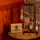 Lámpara de tubo ajustable vintage hecha a mano Steampunk Dream con luces navideñas - view 2
