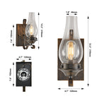 Rustic Farmhouse Wall Sconce Set -Vintage Charm & Versatile Lighting - view 7