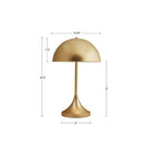 Art Deco Gold Dome-Shaped 2-Light Table Lamp - view 3