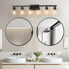 Modern Black  Bathroom Vanity Light Fixture (No Bulbs) - view 8