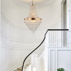 Gold Crystal Chandelier -Large Contemporary Luxury Ceiling Fixture - view 2