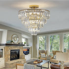 Gold Crystal Chandelier -Luxury 5-Tier Ceiling Light Fixture - view 2