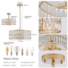 Modern Crystal Drum Chandelier – Timeless Elegance & Radiant Glow - view 5
