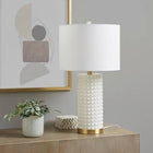 Dimmable Textured Table Lamp, Matte White - view 3