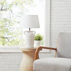 Ceramic Table Lamp Vase Style with Handles, White - view 2