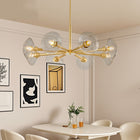 Modern Gold Sputnik Chandelier with Clear Glass Shades (Bulb Not Included) - view 1