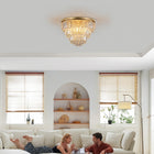 Gold Crystal Chandelier -Contemporary Luxury Ceiling Light Fixture - view 3