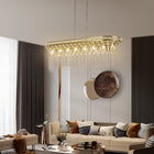 Modern Oval Crystal Chandelier -Luxury Champagne Gold Ceiling Fixture - view 3