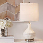 Ceramic White Base Nightstand Table Lamp - view 1