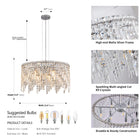 Luxurious Silver Crystal Chandelier -Timeless Elegance & Modern Glamour - view 8