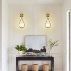 Modern Golden Wall Sconces -Set of 2 Mid-Century Opal Globe Lights - view 4