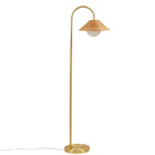Rattan Weave Shade Floor Lamp, Gold/Natural - view 3