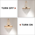 Gold Crystal Chandelier -Large Contemporary Luxury Ceiling Fixture - view 7