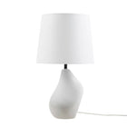 Asymmetrical Ombre Grey Ceramic Table Lamp, Grey - view 4