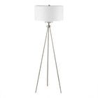 Silver Base Tripod White Shade Floor Lamp - view 4