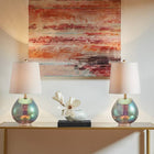 Colored Glass Base Bedroom Table Lamp - view 1